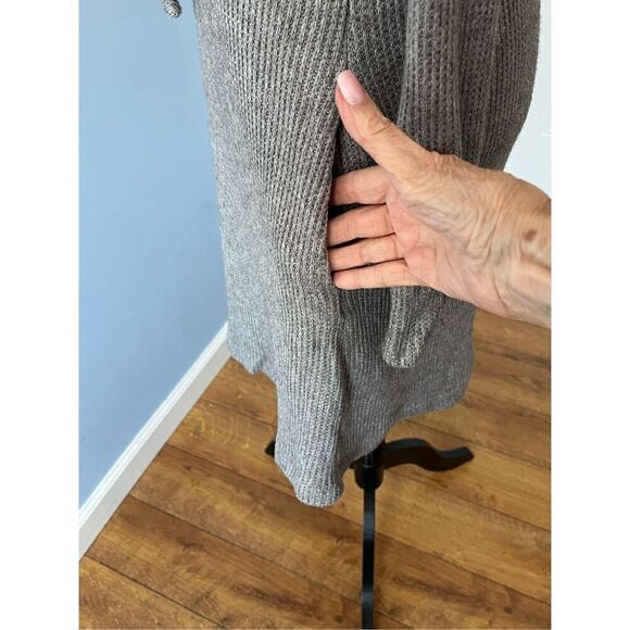 NWOT - Kaileigh Women’s LP Hooded Drawstring Sweater Dress Gray Boho - Picture 6 of 8